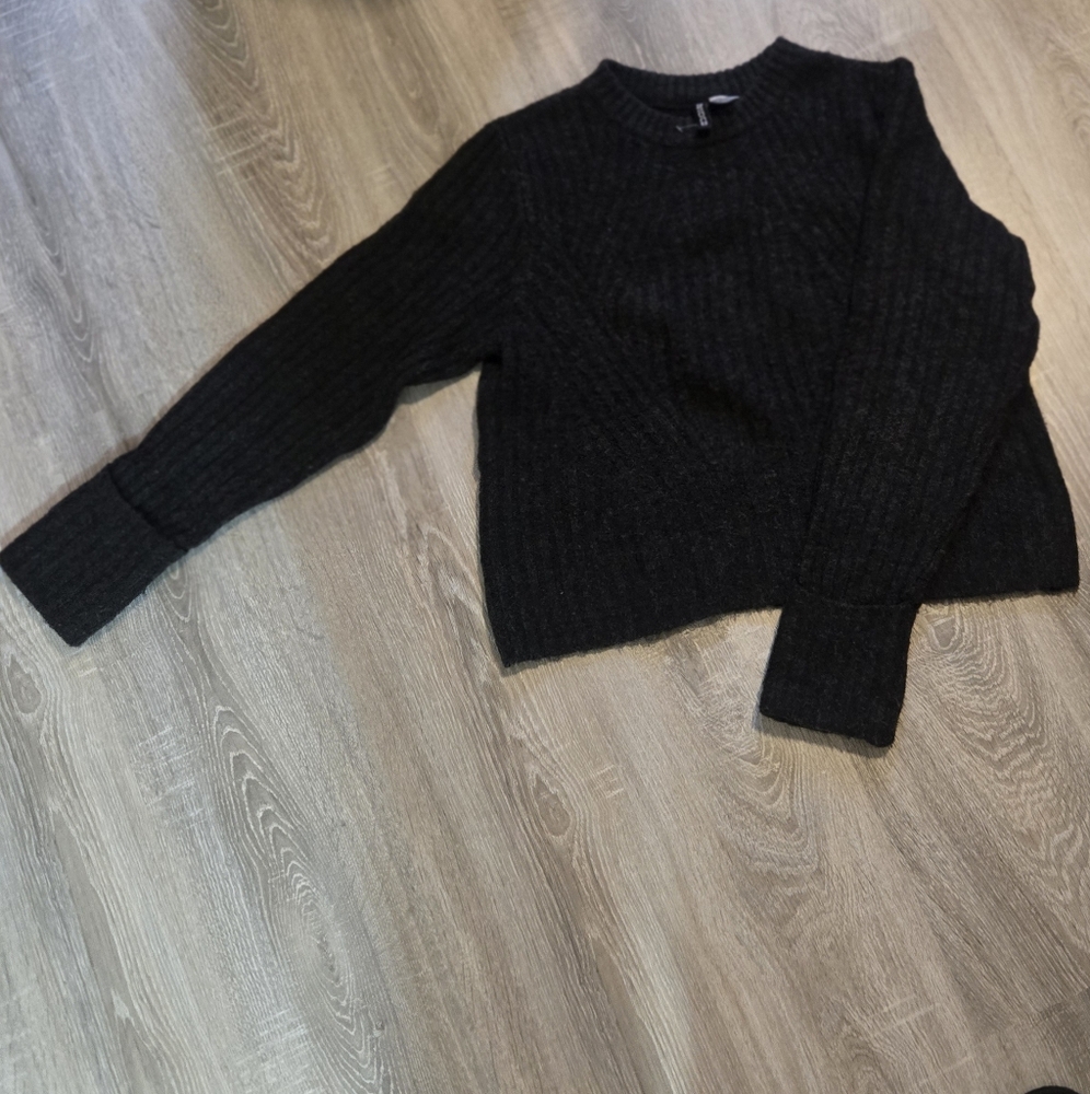 Divided Charcoal Grey Crew Neck Sweater